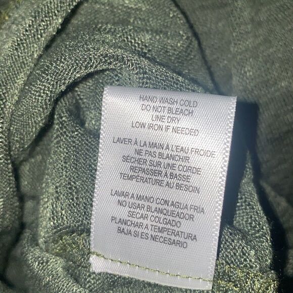 BOBEAU Olive Green Burnout Flutter Sleeve Top-M - Picture 6 of 6